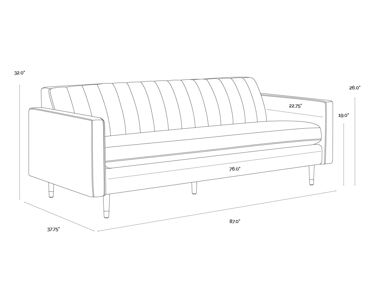 Yosi Sofa - Moss Green