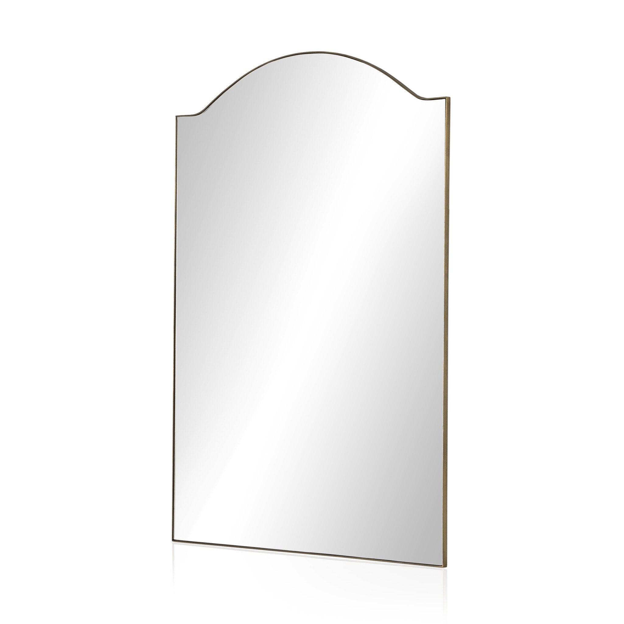 Jacques Floor Mirror - Antique Brass