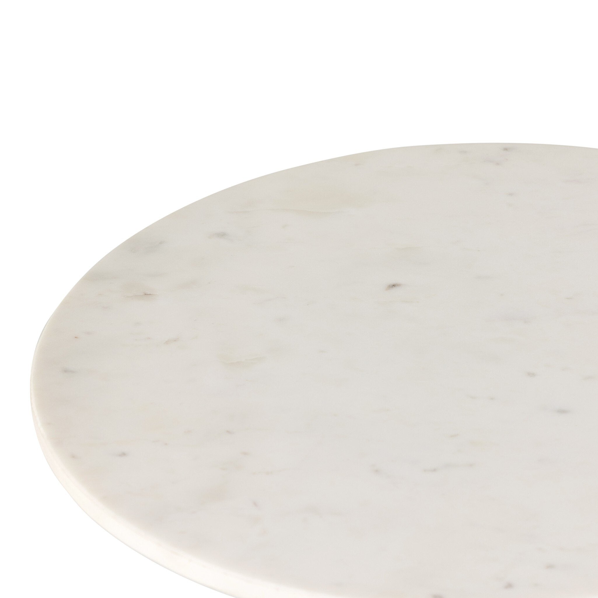 Neda End Table - Polished White Marble