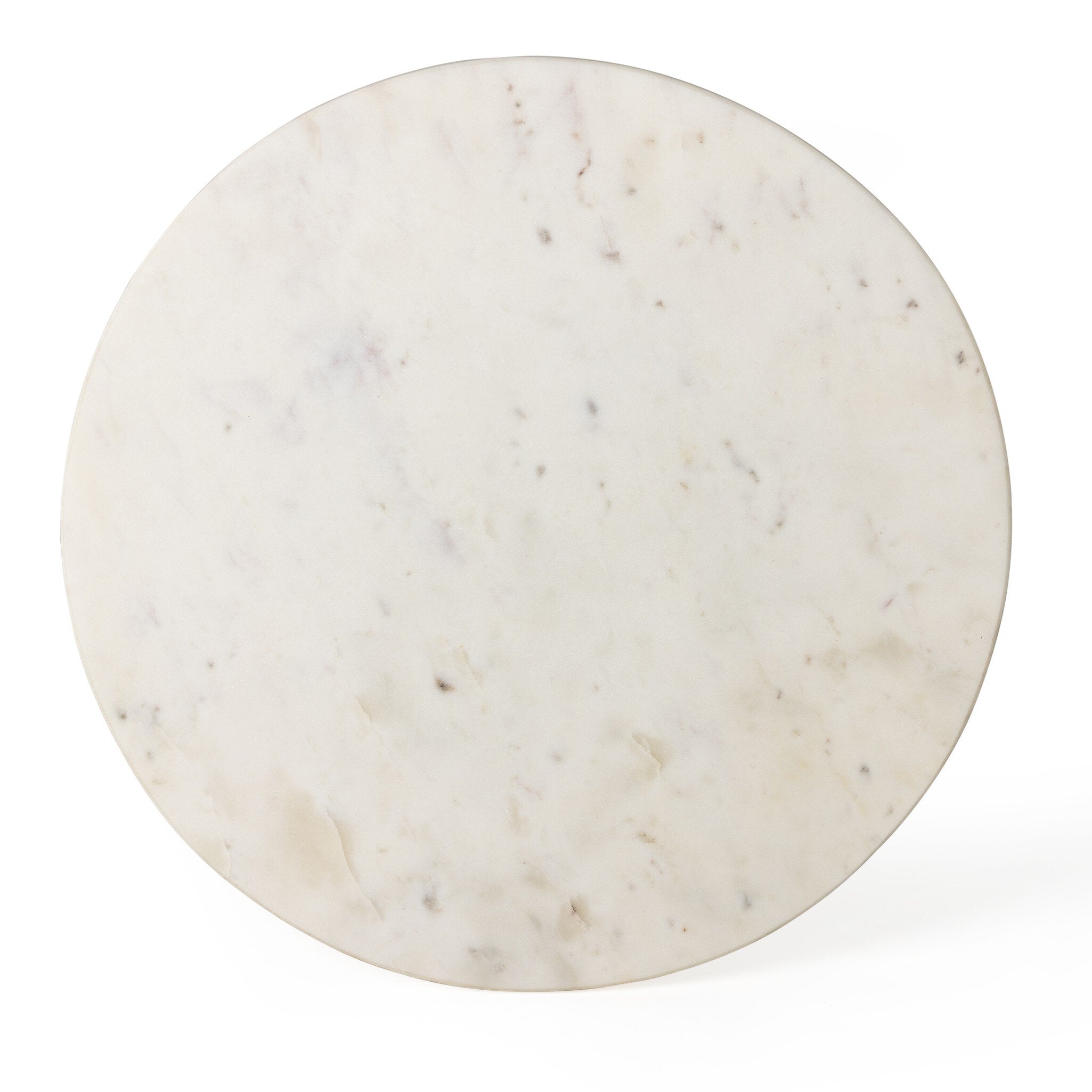 Neda End Table - Polished White Marble