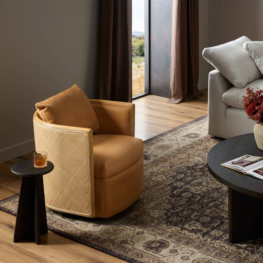 Newbury Swivel Chair - Palermo Cognac