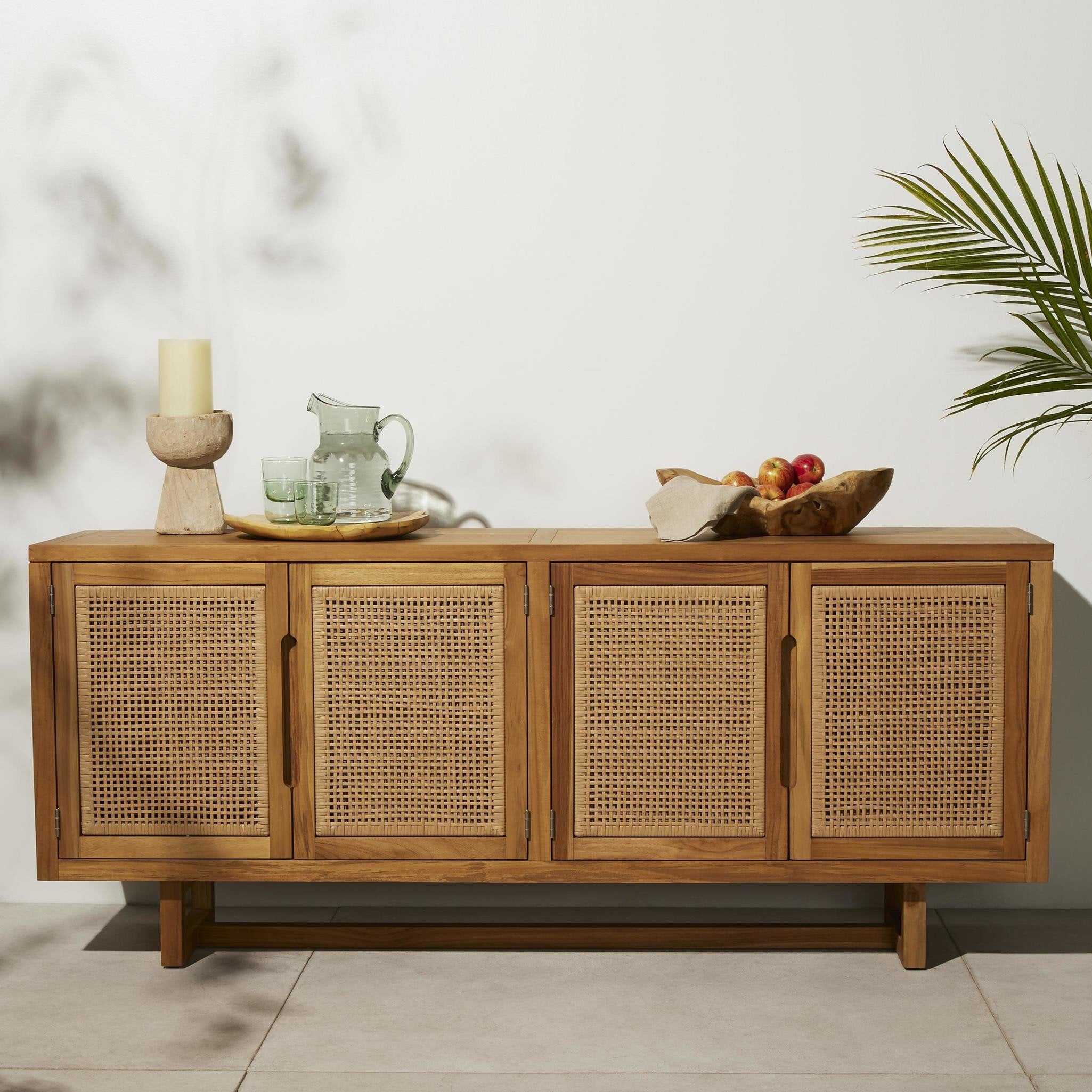 Merit Outdoor Sideboard - Natural Teak-FSC