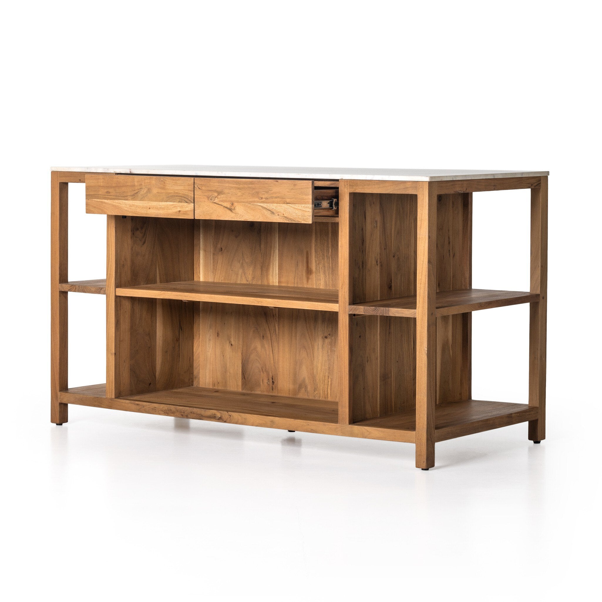 Indira Kitchen Island - White Marble