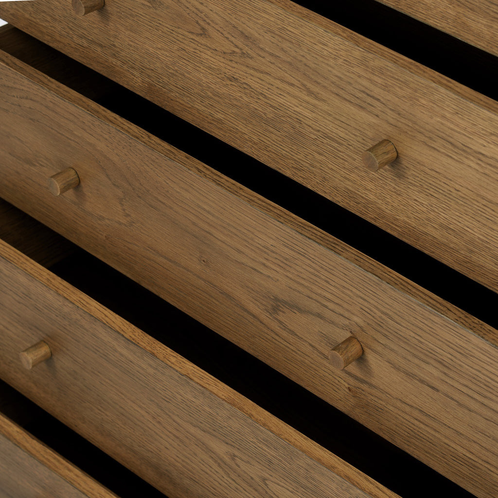 Meadow 5 Drawer Dresser - Tawny Oak Veneer