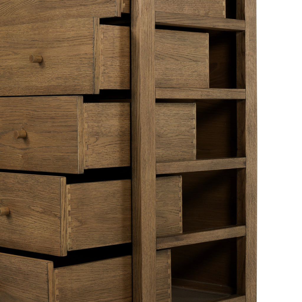 Meadow 5 Drawer Dresser - Tawny Oak Veneer