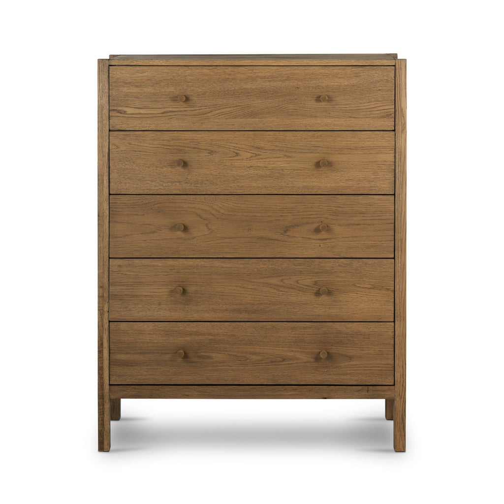 Meadow 5 Drawer Dresser - Tawny Oak Veneer