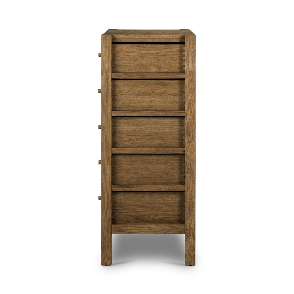 Meadow 5 Drawer Dresser - Tawny Oak Veneer