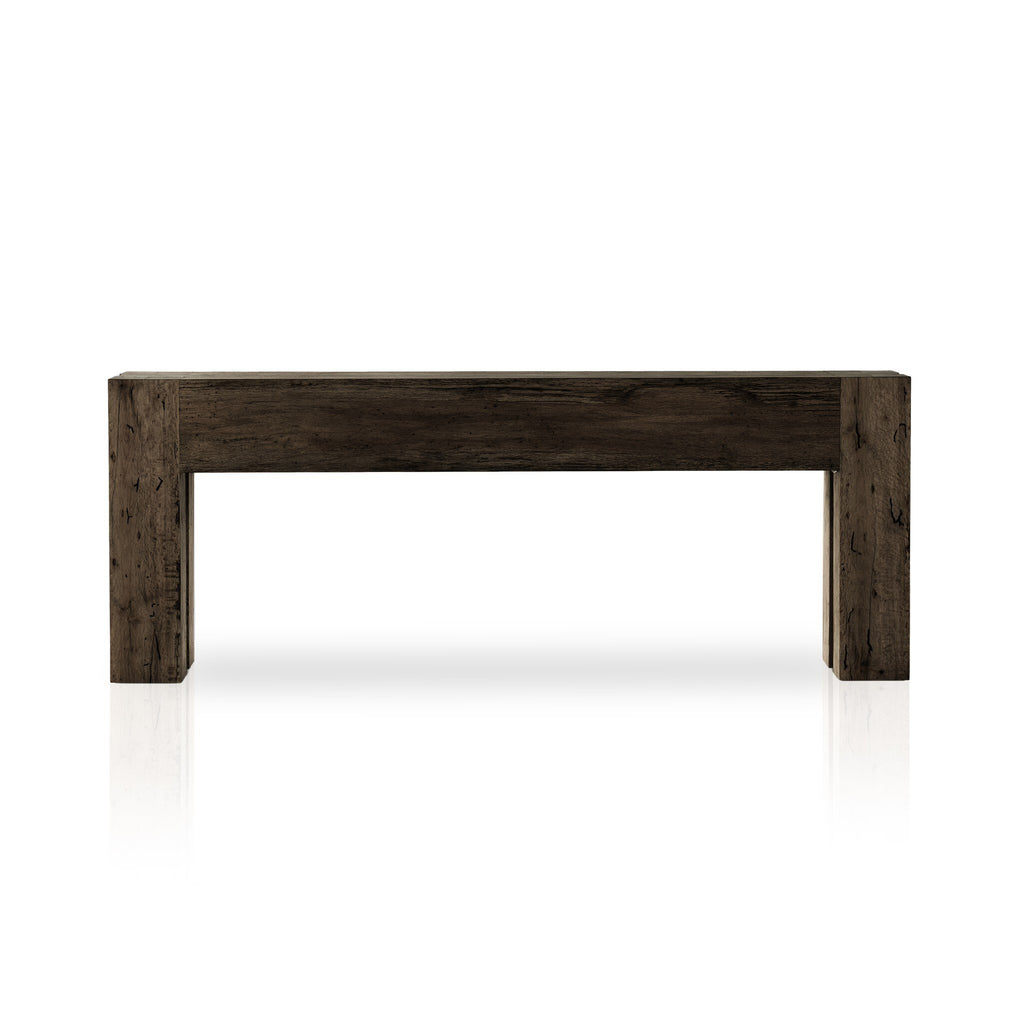 Abaso Console Table - Ebony Rustic Wormwood Oak