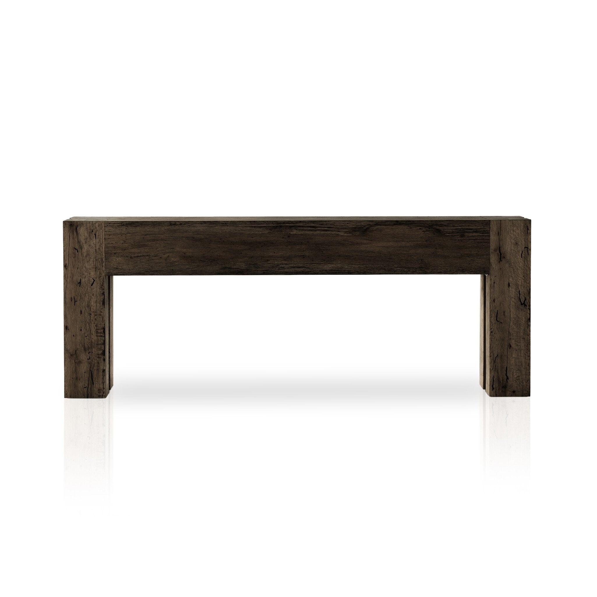 Abaso Console Table - Ebony Rustic Wormwood Oak