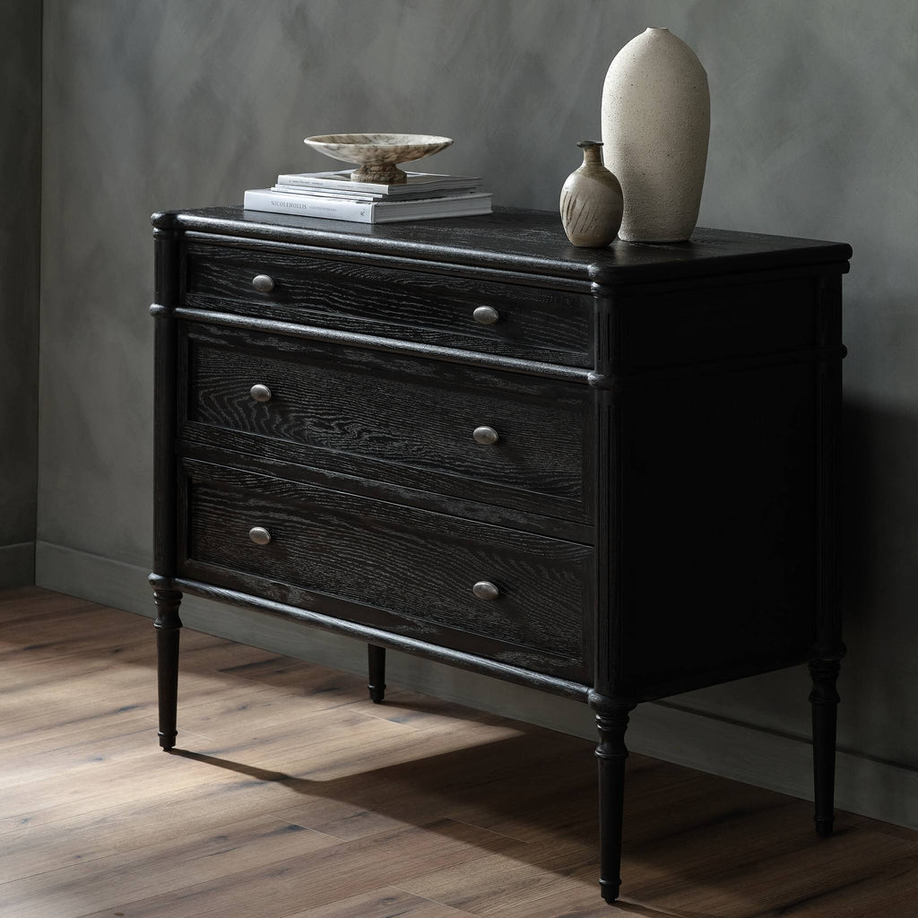 Toulouse Chest - Distressed Black