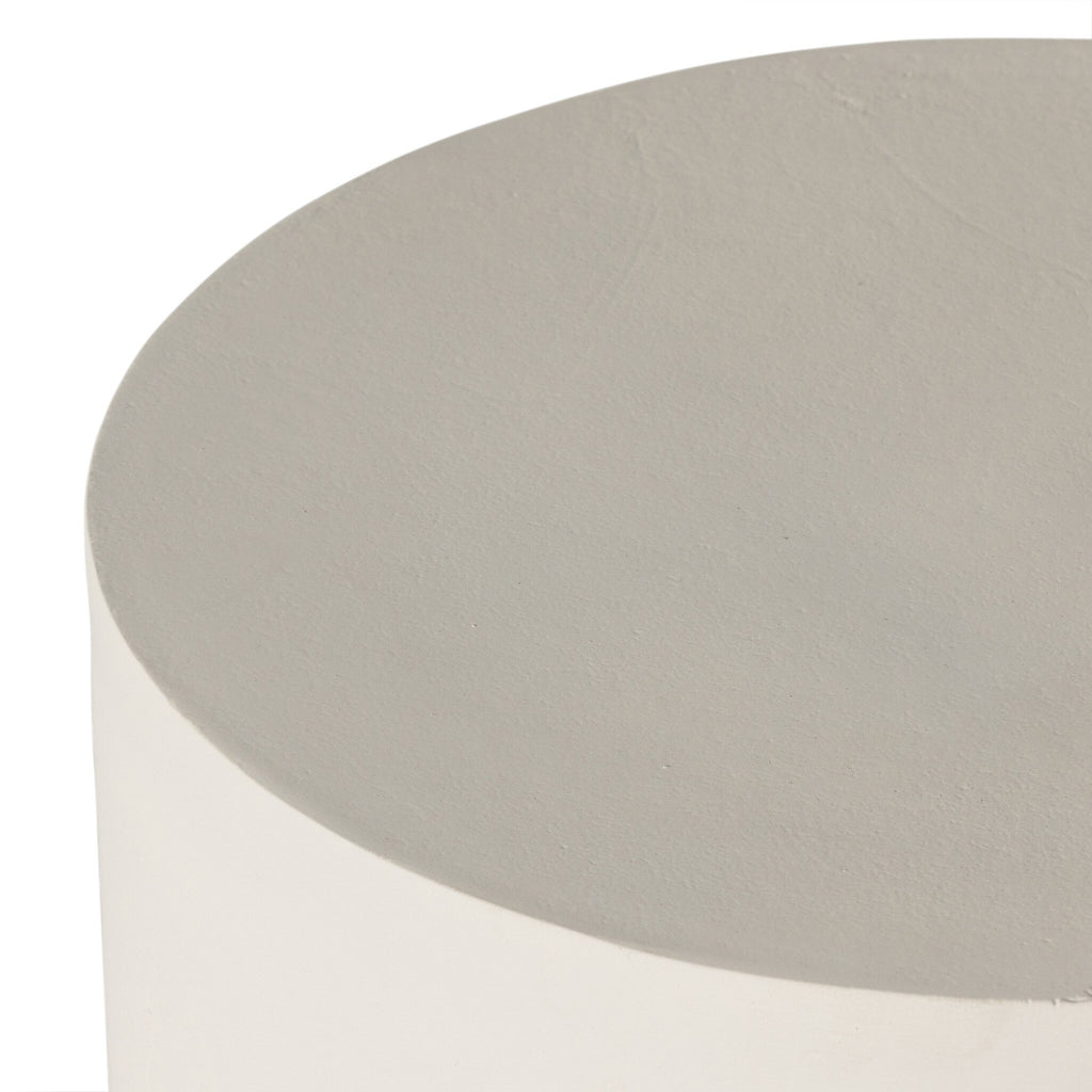 Basil Outdoor Drink Table - Matte White Cast Aluminum