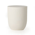 Basil Outdoor Drink Table - Matte White Cast Aluminum