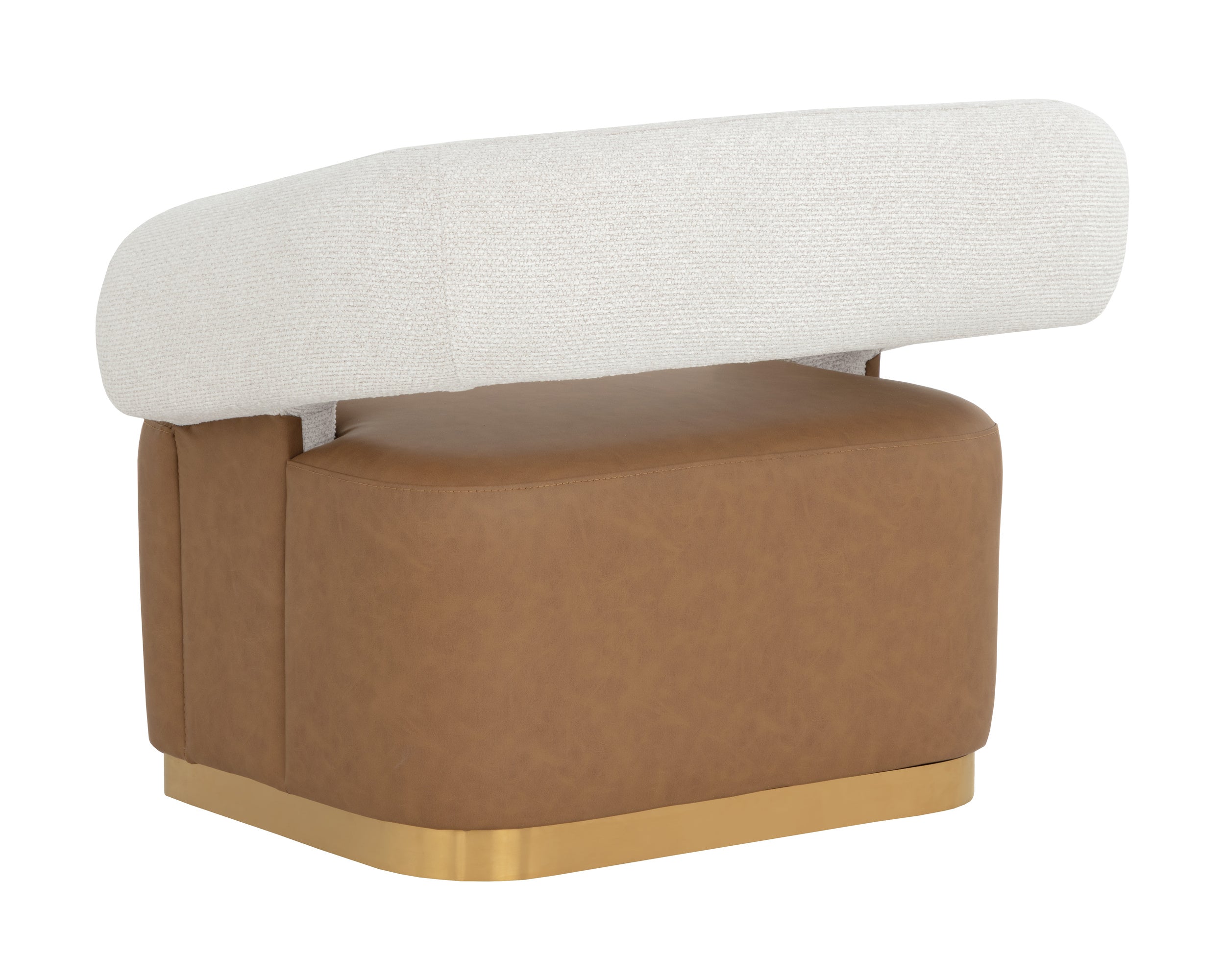 Aggie Swivel Lounge Chair - Milliken Cognac / Rhea Light Barley