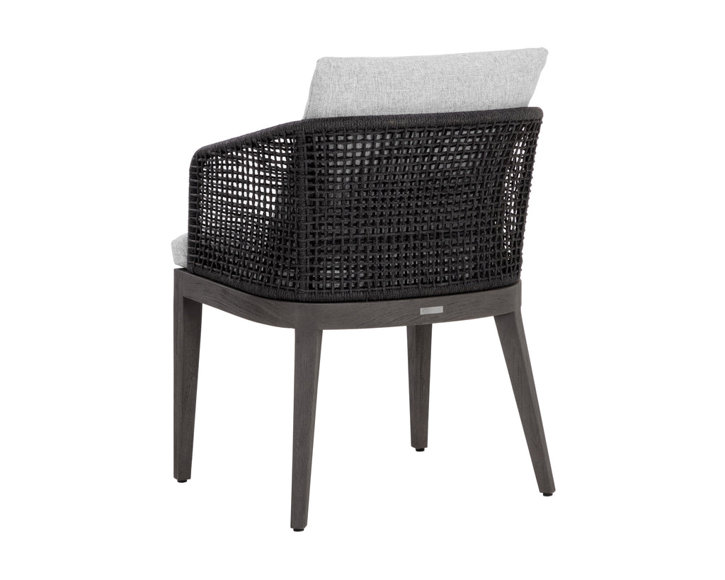 Capri Dining Armchair - Smoke Grey - Copacabana Marble