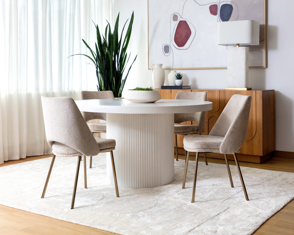 Nicolette Dining Table - White - 55"