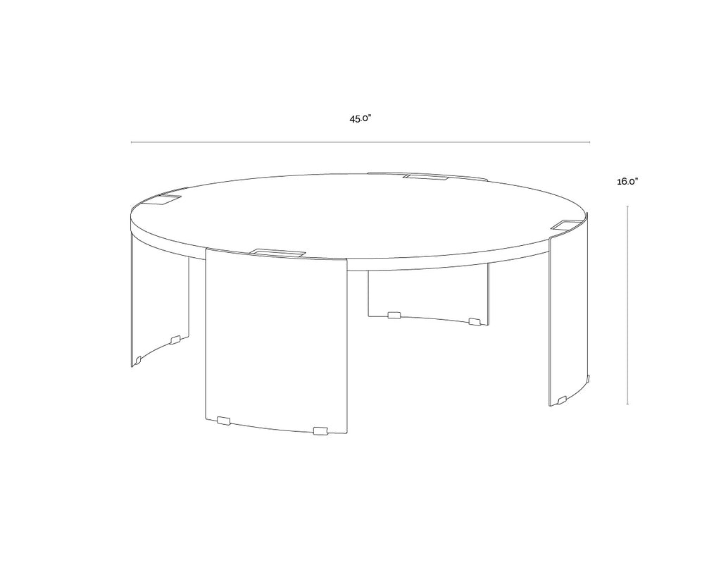 Gallus Coffee Table - Bone