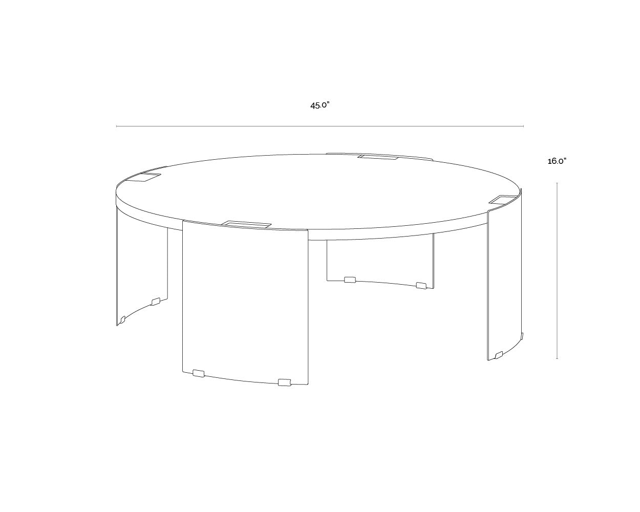 Gallus Coffee Table - Bone