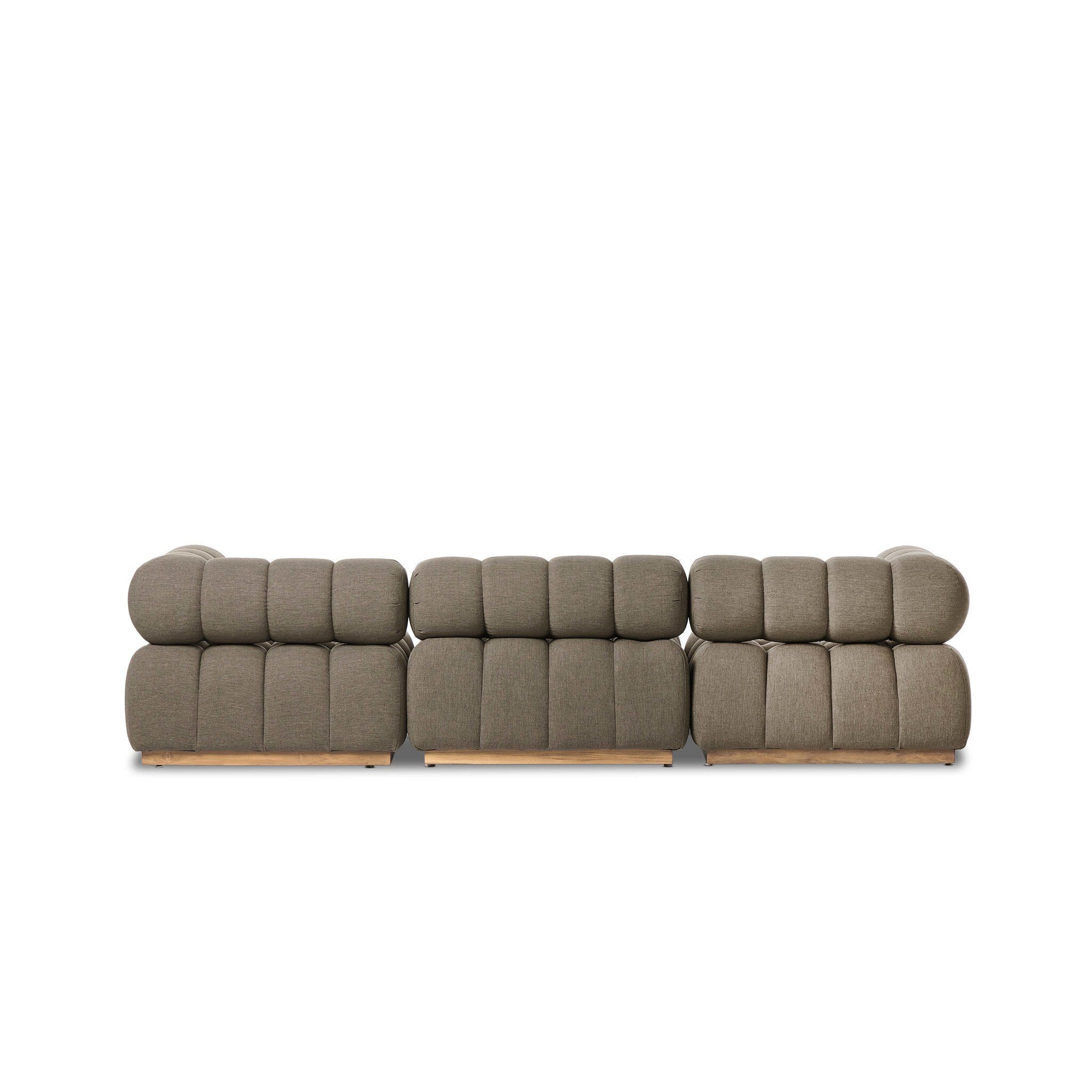 Roma Outdoor 3-Piece Sectional - Alessi Fawn