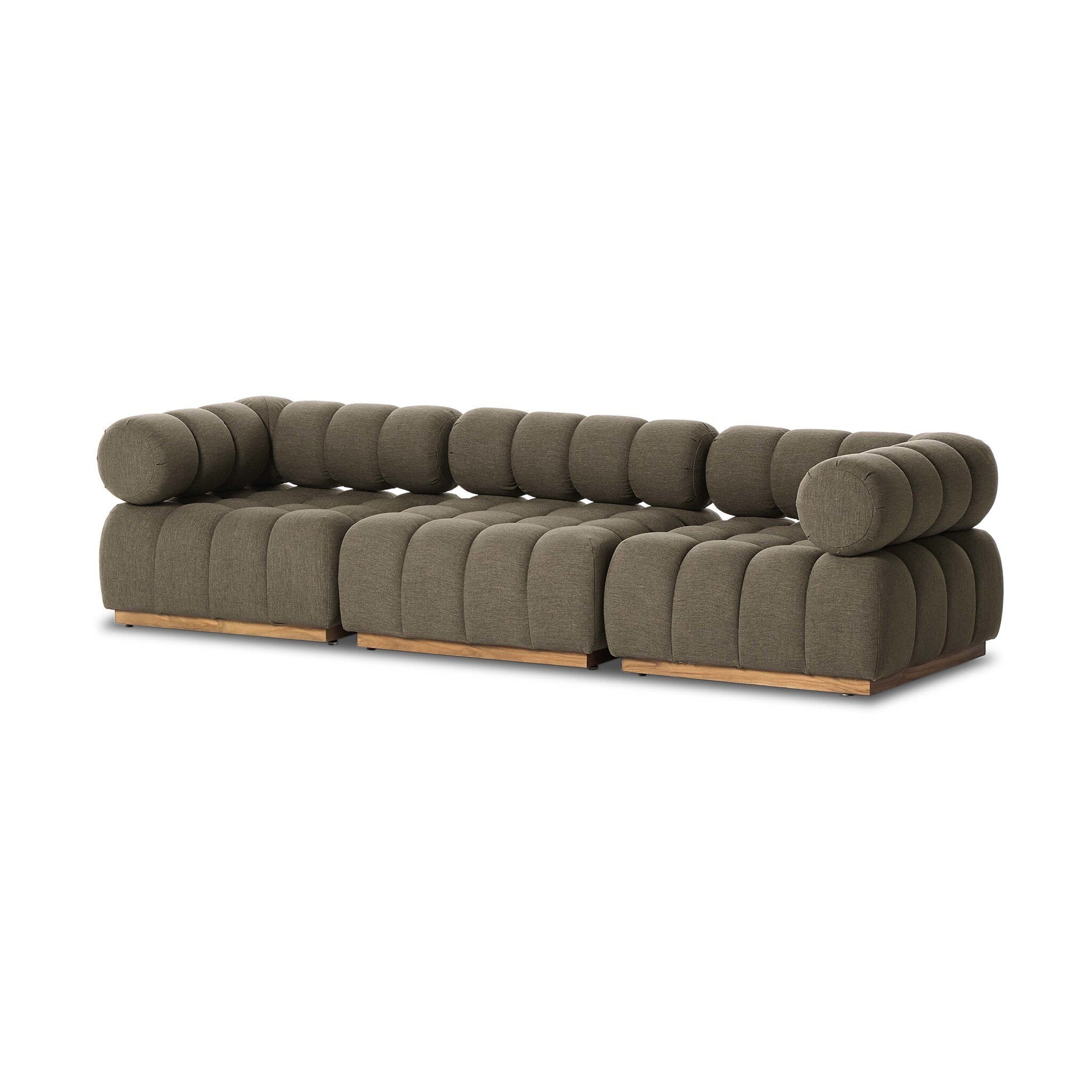 Roma Outdoor 3-Piece Sectional - Alessi Fawn