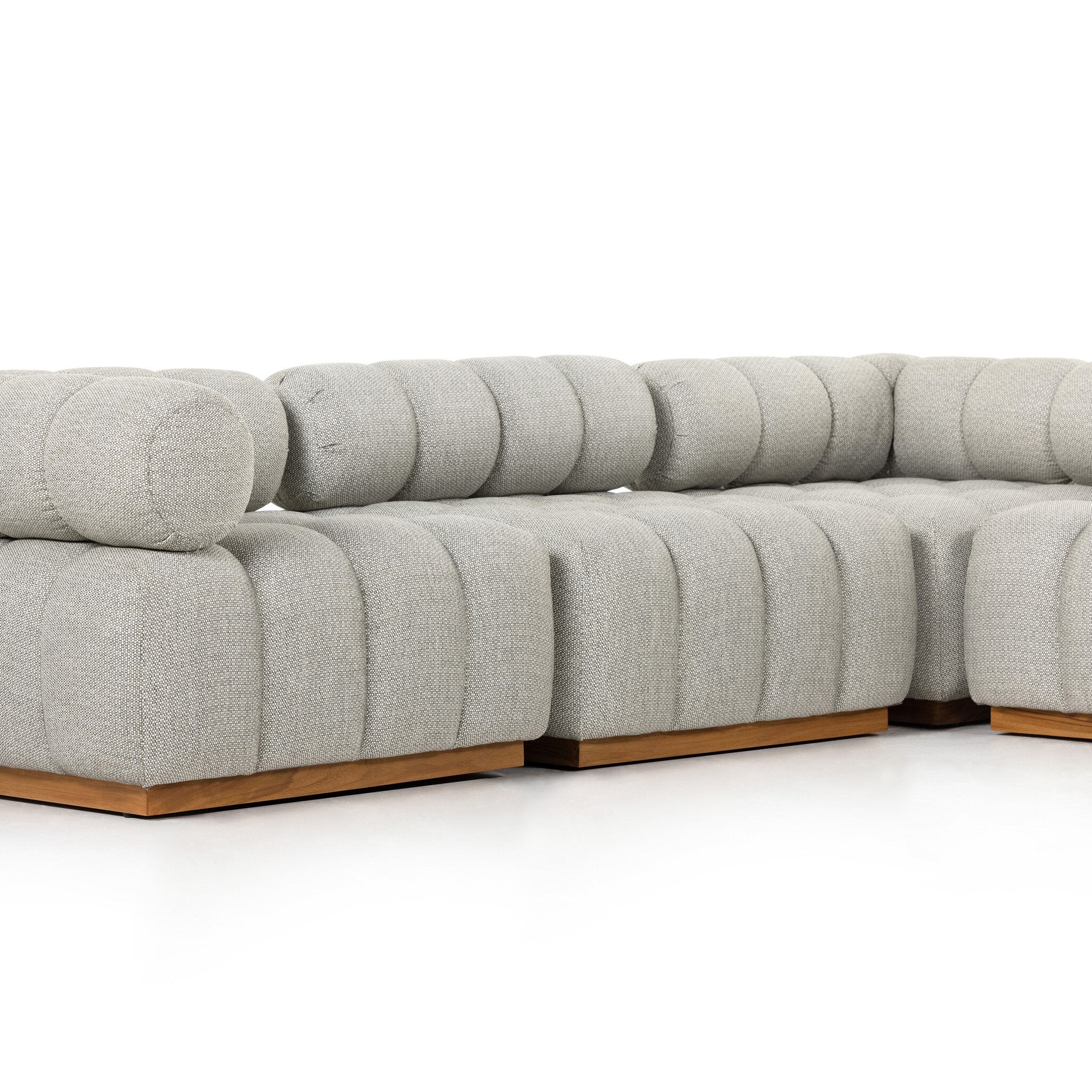 Roma Outdoor 5-Piece Sectional - Faye Ash
