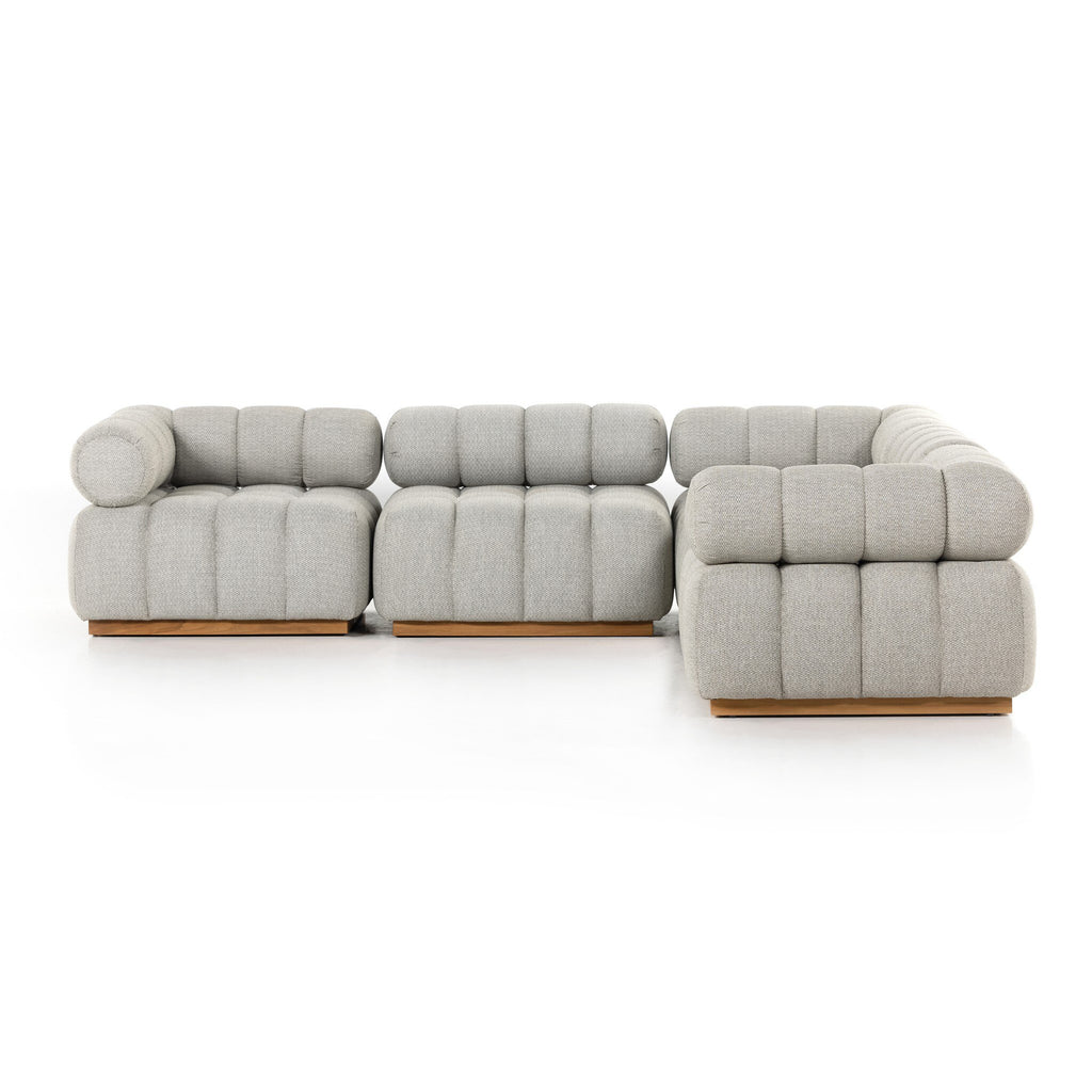 Roma Outdoor 5-Piece Sectional - Faye Ash