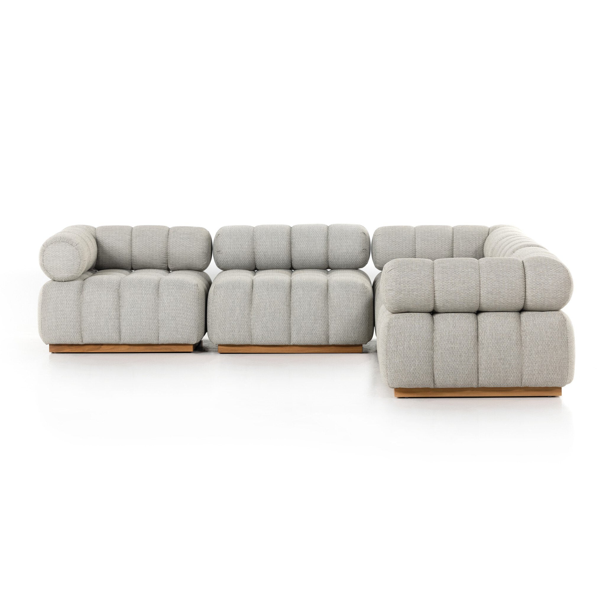 Roma Outdoor 5-Piece Sectional - Faye Ash