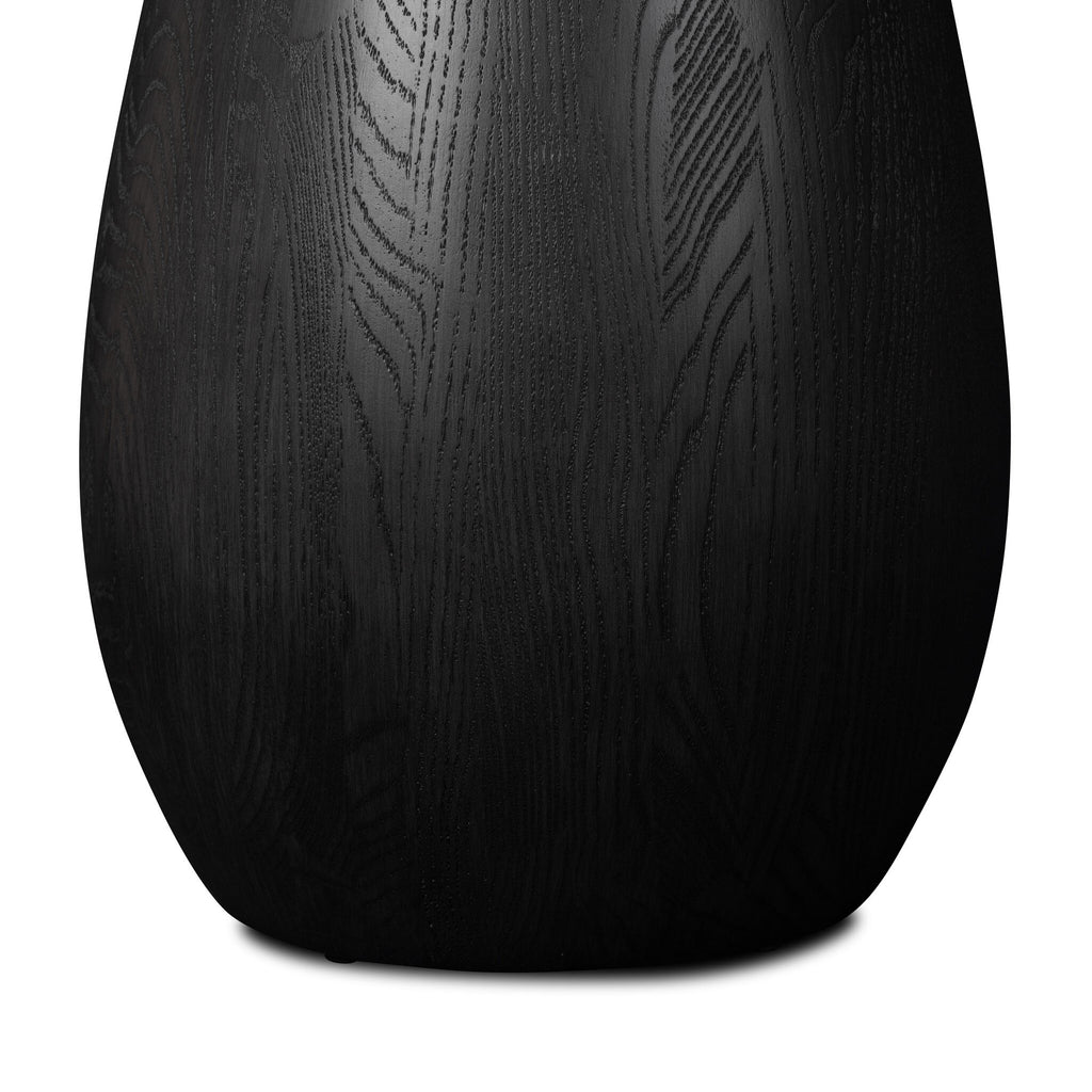 Merla Wood End Table-Tall - Black Wash Ash Veneer