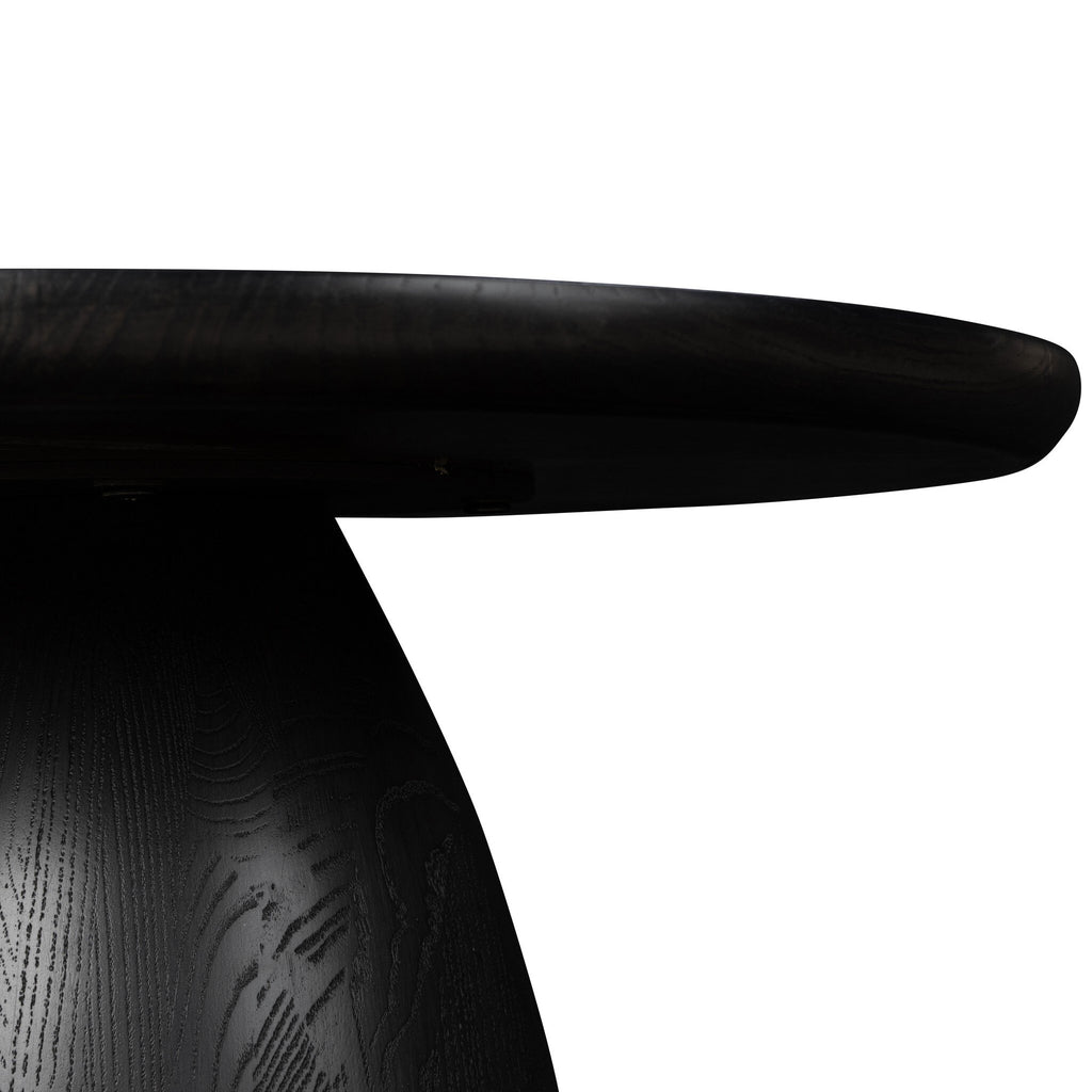 Merla Wood End Table-Tall - Black Wash Ash Veneer