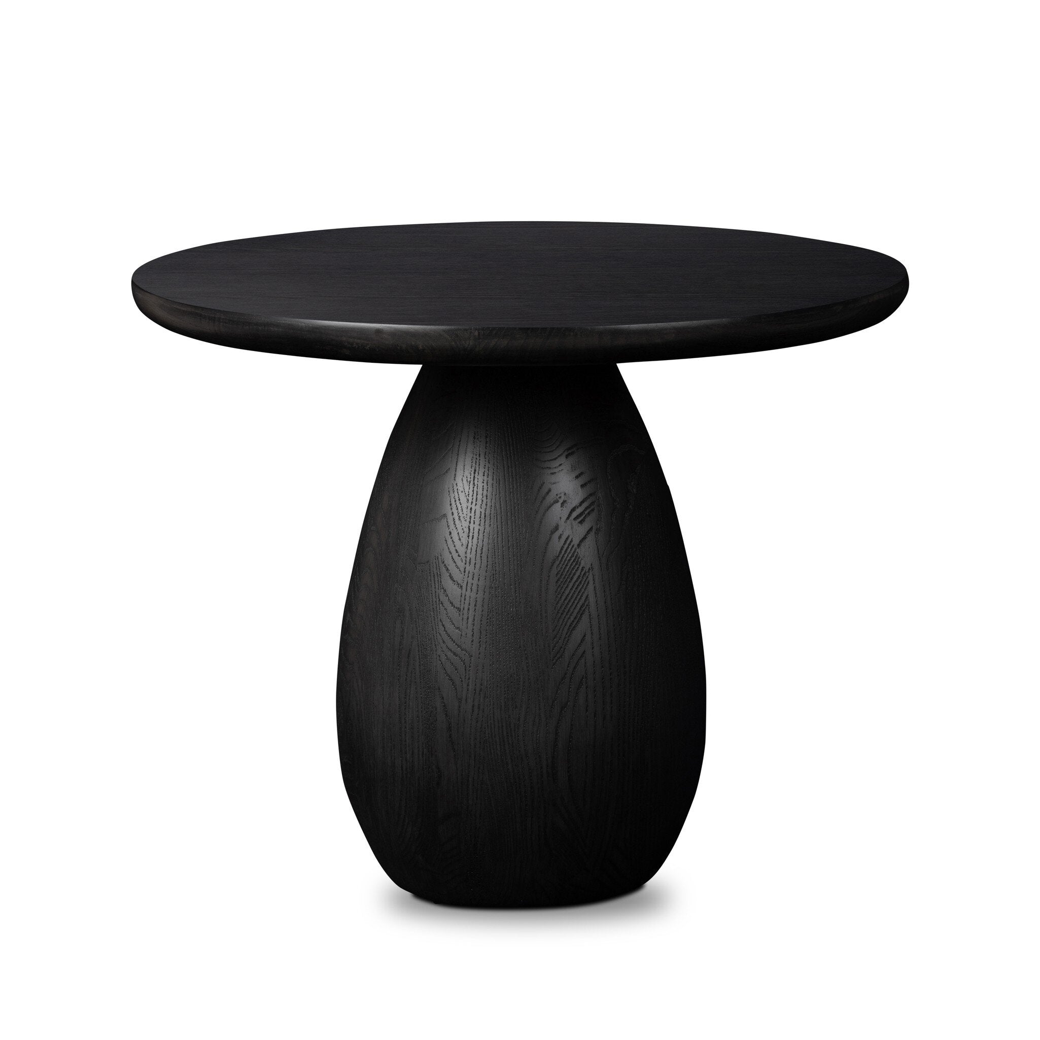 Merla Wood End Table-Tall - Black Wash Ash Veneer