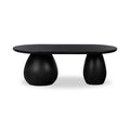 Merla Wood Coffee Table - Black Wash Ash Veneer