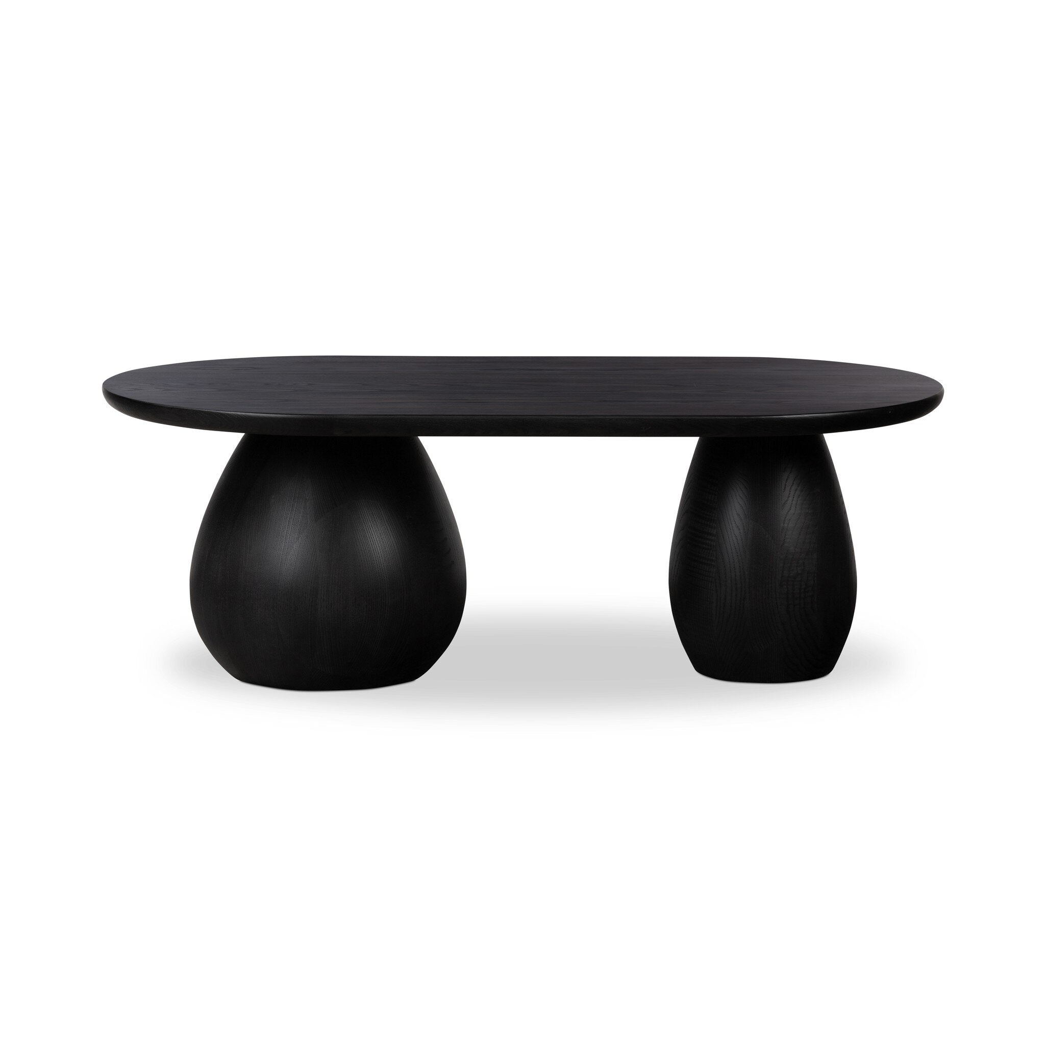 Merla Wood Coffee Table - Black Wash Ash Veneer