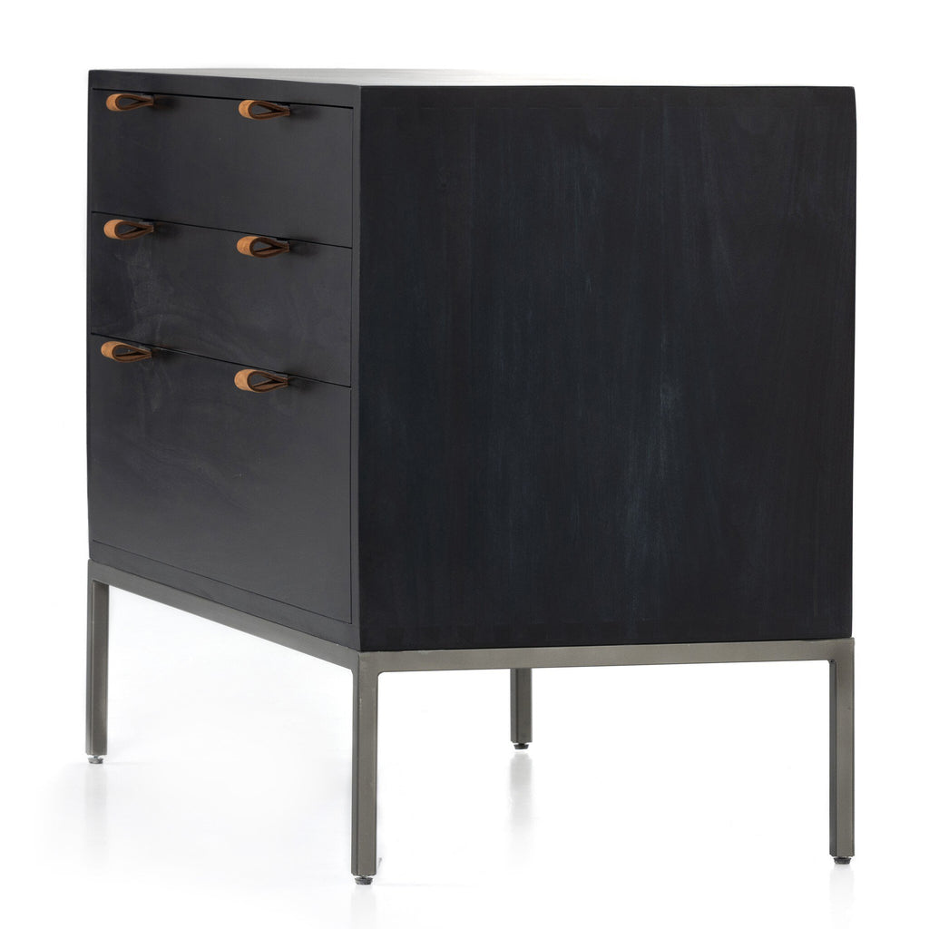 Trey Large Nightstand - Black Wash Poplar