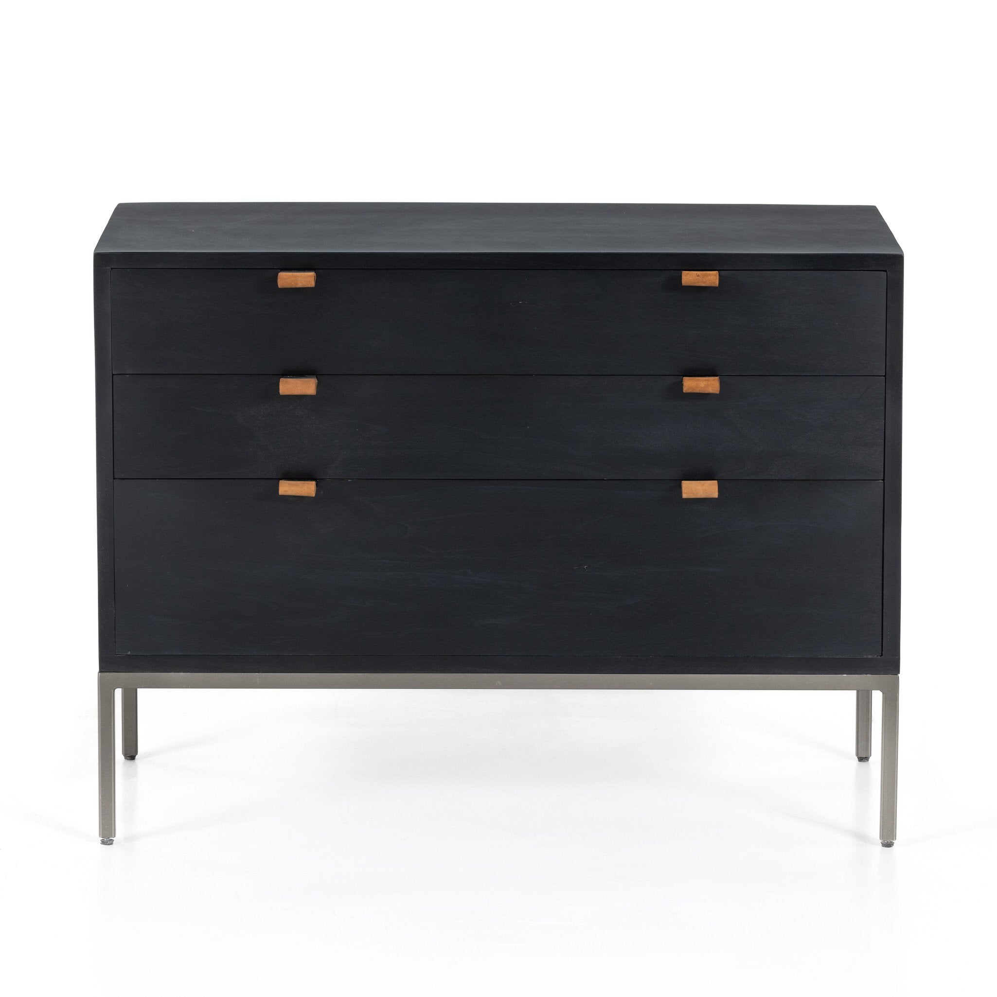 Trey Large Nightstand - Black Wash Poplar