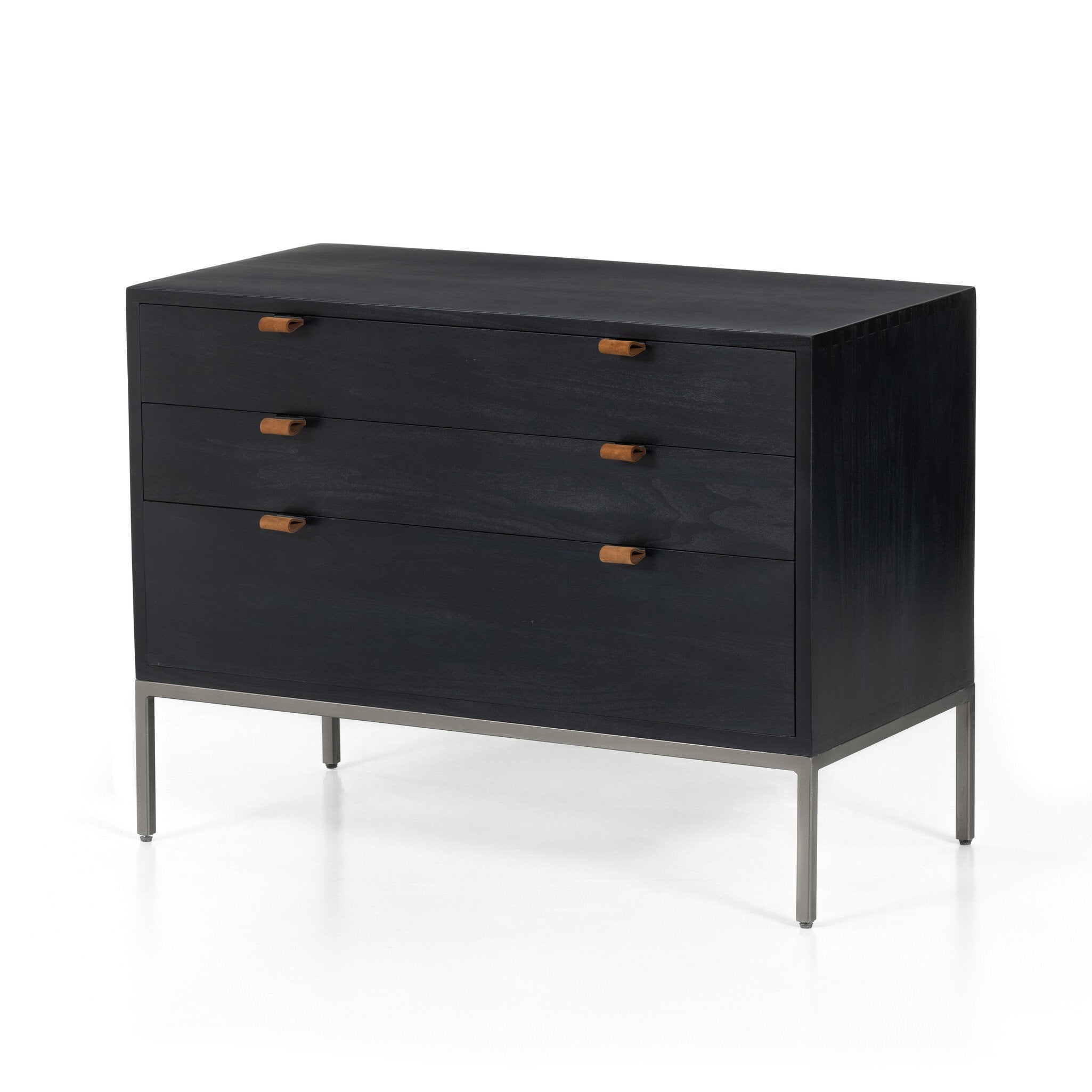 Trey Large Nightstand - Black Wash Poplar
