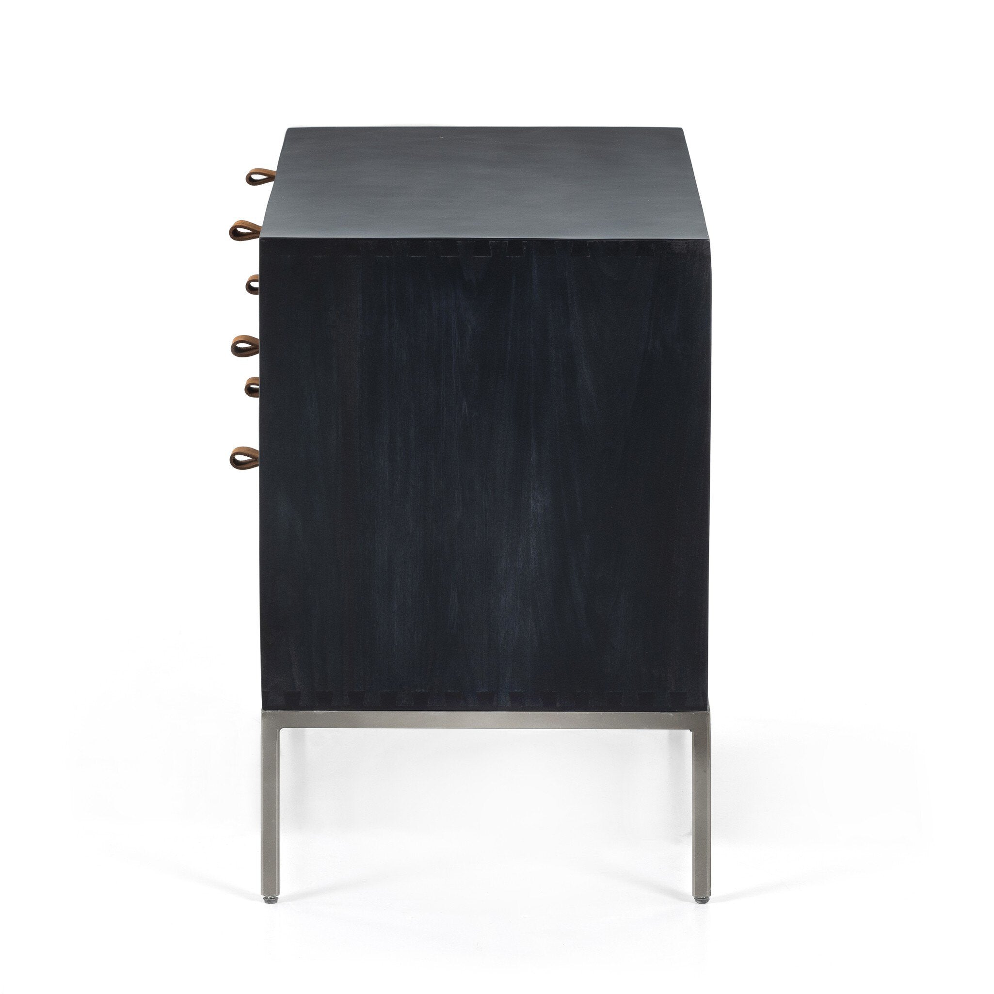 Trey Large Nightstand - Black Wash Poplar