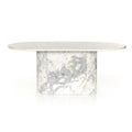 Oranda Dining Table - Polished White Marble w/ Sealant