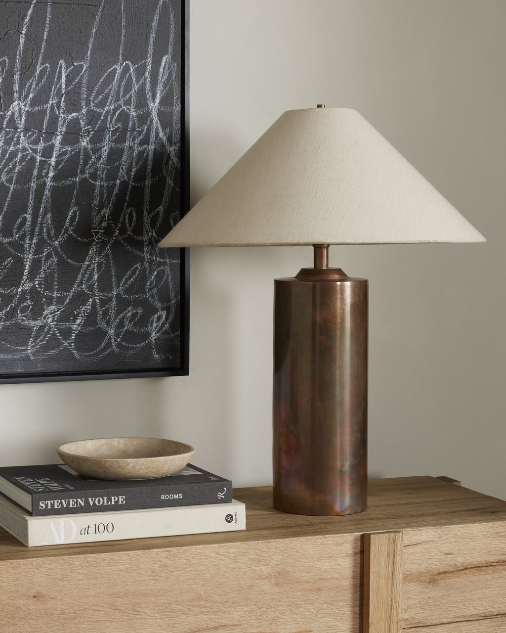 Seaton Table Lamp - Iridescent Acid Wash