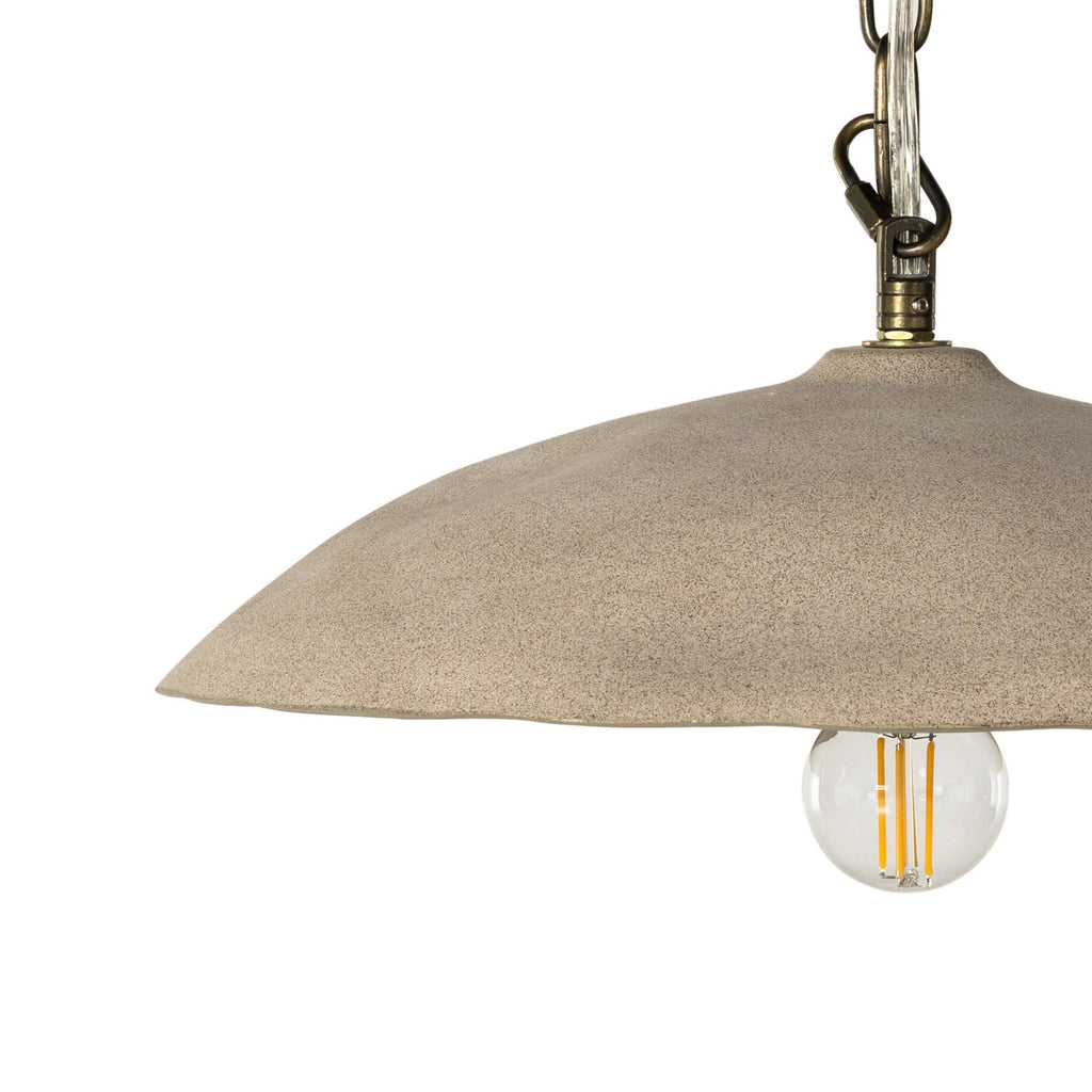 Organic Ceramic Pendant - Light Sand Porcelain Ceramic