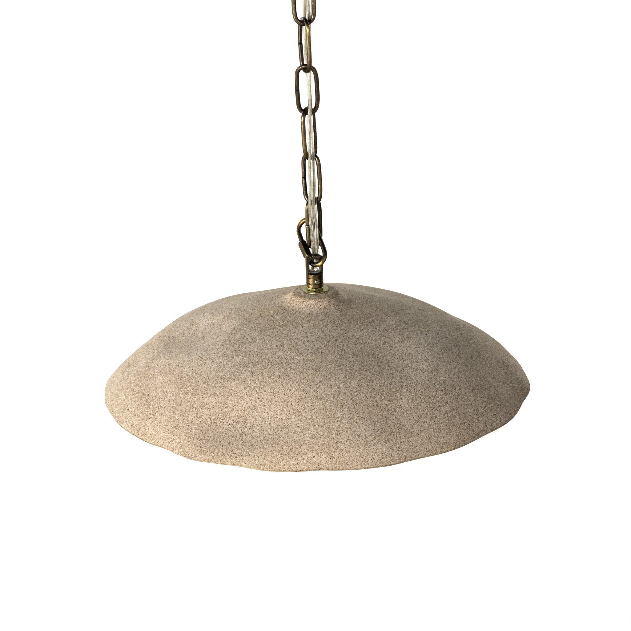 Organic Ceramic Pendant - Light Sand Porcelain Ceramic