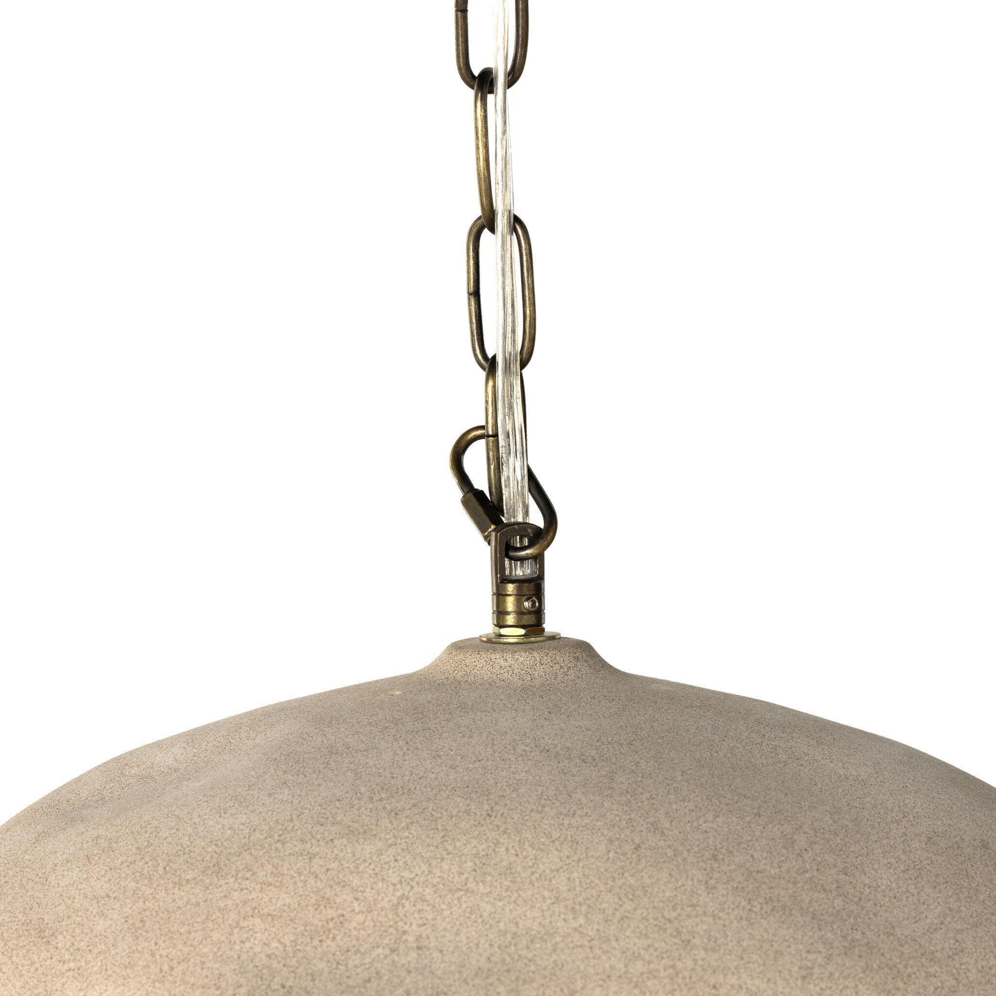 Organic Ceramic Pendant - Light Sand Porcelain Ceramic