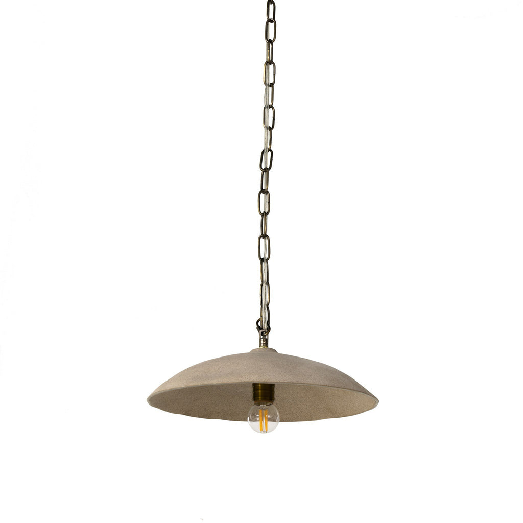 Organic Ceramic Pendant - Light Sand Porcelain Ceramic