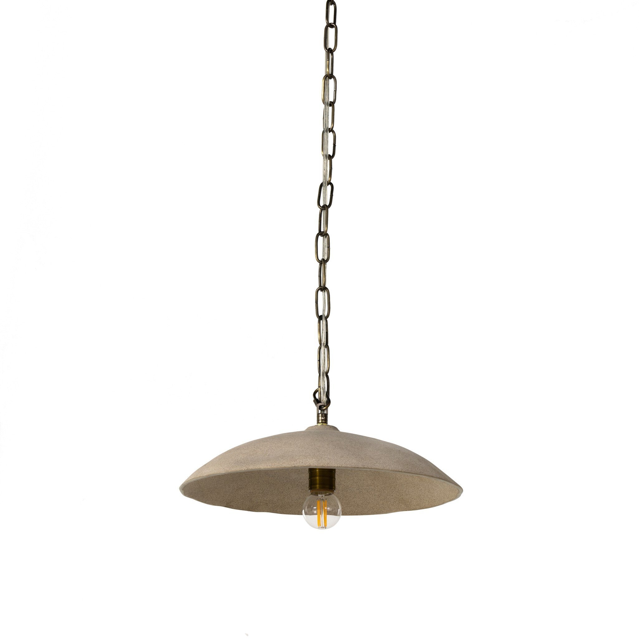 Organic Ceramic Pendant - Light Sand Porcelain Ceramic