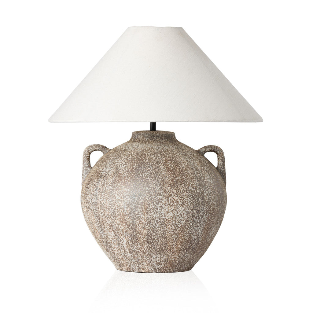 Mays Table Lamp - Vintage Brown Porcelain Ceramic