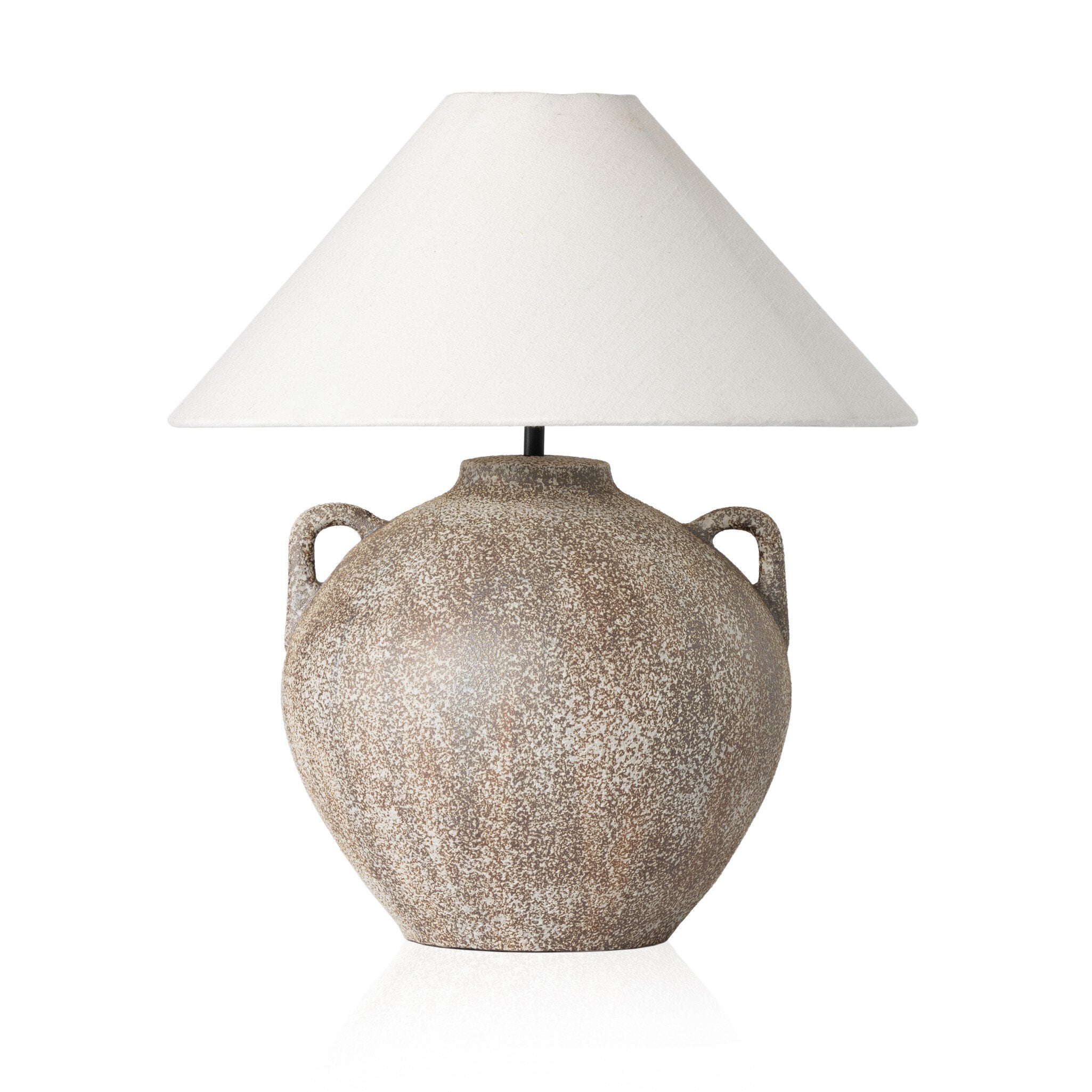 Mays Table Lamp - Vintage Brown Porcelain Ceramic