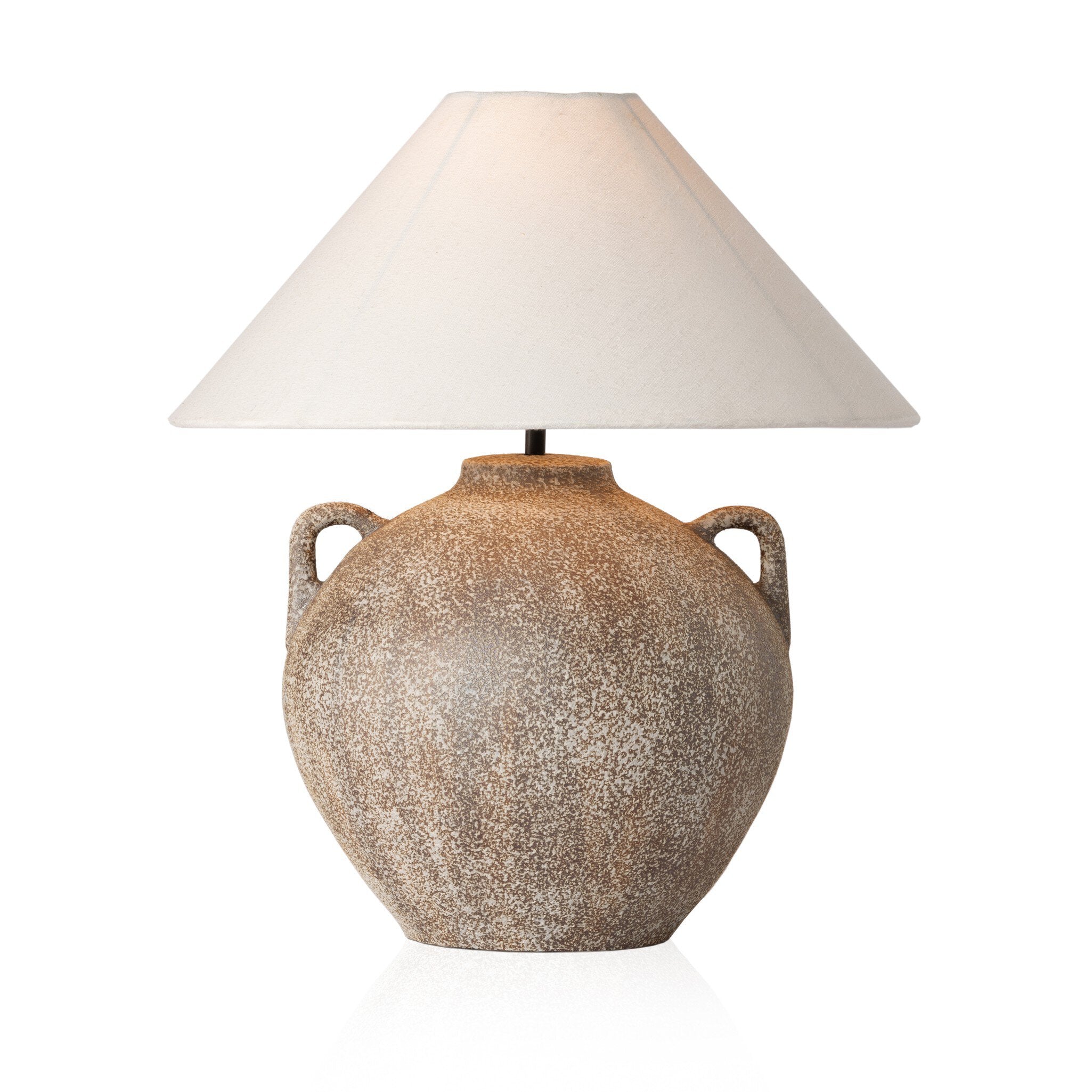 Mays Table Lamp - Vintage Brown Porcelain Ceramic