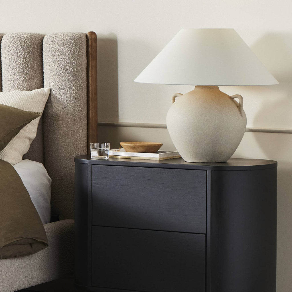 Mays Table Lamp - Light Sand Porcelain Ceramic