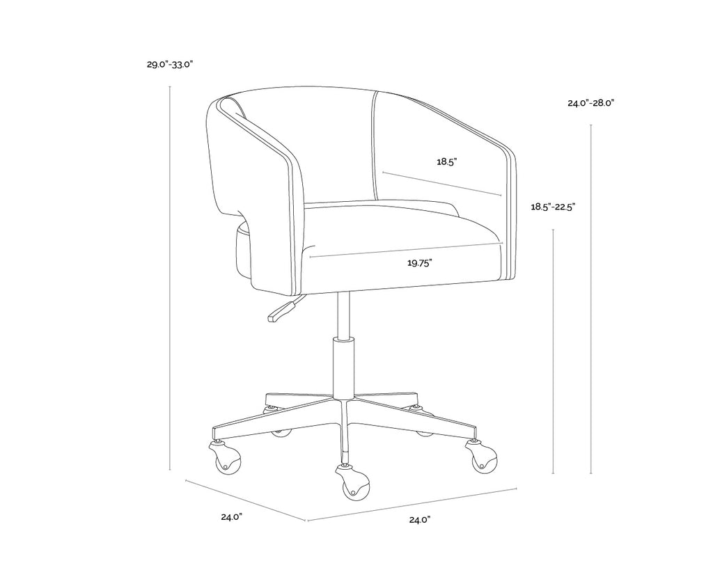 Claren Office Chair - Deep Green Sky