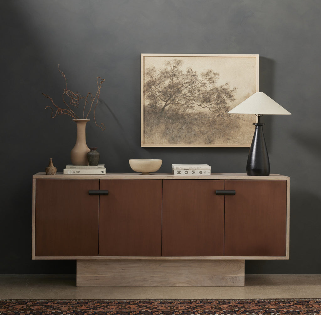 Innes Tapered Shade Table Lamp - Matte Black Cast Aluminum