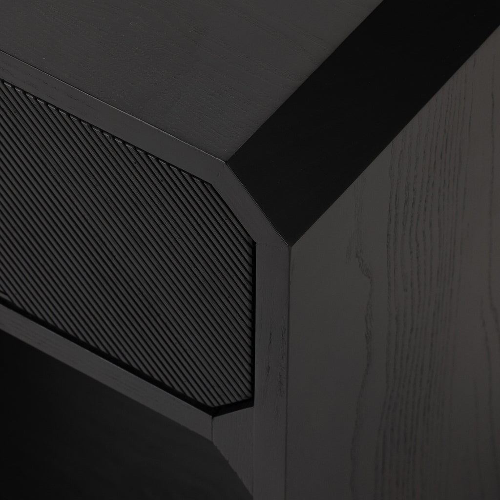 Caspian Nightstand - Black Ash Veneer