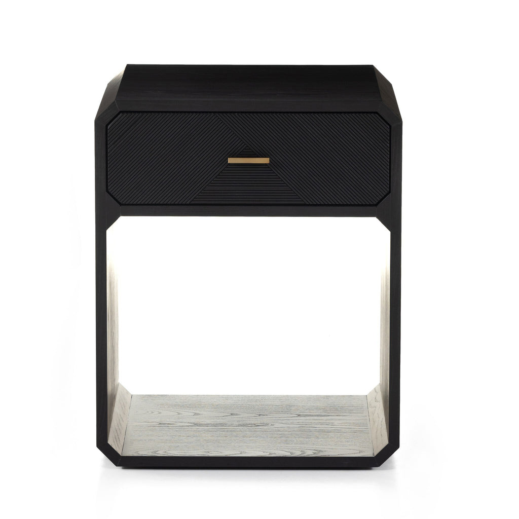 Caspian Nightstand - Black Ash Veneer